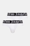 Palm Angels slipy męskie z bawełną 2-pack białe PLA1UMBSP08BI