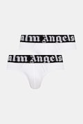 Palm Angels slipy męskie z bawełną 2-pack białe PLA1UMBSP08BI