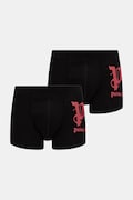 Palm Angels bokserki dopasowane męskie z bawełną 2-pack czarne PLA1UMBTR07BI
