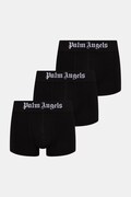 Palm Angels bokserki dopasowane męskie bawełniane z elastanem 3-pack czarne PLA1UMBTR01TR