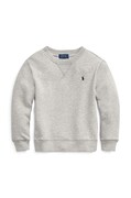 Дитяча кофта Polo Ralph Lauren колір сірий гладка