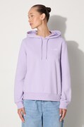 A.P.C. hanorac de bumbac Hoodie Item F femei, culoarea violet, cu glugă, uni COEAS.F27674-PECHE
