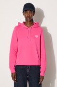 A.P.C. bluza bawełniana Hoodie Manuela damska kolor różowy z kapturem z aplikacją COEZD.F27760-OFFWHITE