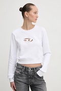 Diesel bluză F-SLIMMY-OD SWEAT-SHIRT femei, culoarea alb, cu imprimeu, A09931.0GRAC