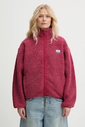 American Vintage bluza polarowa damska kolor różowy z aplikacją HOK16C