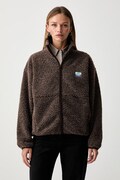 American Vintage bluza polarowa damska brązowa HOK16C