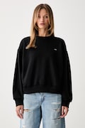 Levi's mikina dámská s bavlnou EVERYDAY CREW černá 0082J