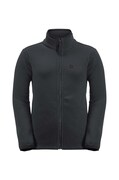 Dětská mikina Jack Wolfskin TAUNUS JACKET K černá barva, hladká