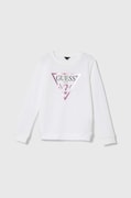 Guess bluza bawełniana dziecięca kolor biały z nadrukiem J74Q10 KAUG0