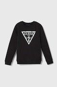 Guess bluza bawełniana dziecięca kolor czarny z nadrukiem J74Q10 KAUG0
