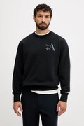 Bavlněná mikina MC2 Saint Barth x Peanuts pánská, tmavomodrá barva, s potiskem
