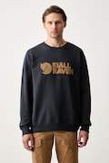 Fjallraven mikina pánska bavlnená Fjällräven Logo tmavomodrá F84142