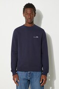 Памучен суичър A.P.C. Sweat Item COEAS-H27608 BLACK в тъмносиньо с изчистен дизайн