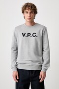A.P.C. pamut melegítőfelső Sweat Vpc szürke, férfi, nyomott mintás