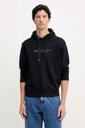 Armani Exchange bluza bawełniana męska kolor granatowy z kapturem z aplikacją XM001294 AF20934