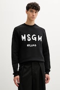MSGM bluza bawełniana męska kolor czarny z nadrukiem 2000MM513.300001