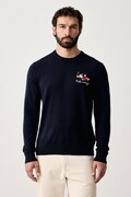 MC2 Saint Barth sweter męski z wełną niebieski HER0024