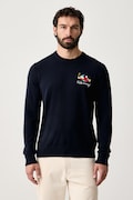 MC2 Saint Barth sweter męski z wełną niebieski HER0024