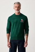 MC2 Saint Barth sweter męski z wełną zielony HER0024