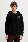 Von Dutch bluza męska kolor czarny z kapturem gładka VD.1.SWZ.SLI