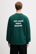 Drôle de Monsieur Le Sweatshirt Slogan Men's cotton sweatshirt green PERM.SW149.CO127