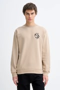 Karl Lagerfeld Jeans bluza męska kolor beżowy z nadrukiem B1M20050