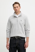 Mikina U.S. Polo Assn. DHM LB 1/4 ZIP šedá farba, jednofarebná, MUP3359