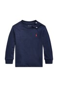 Polo Ralph Lauren longsleeve pentru copii culoarea bleumarin, uni 320843804002