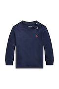 Polo Ralph Lauren longsleeve pentru copii culoarea bleumarin, uni 320843804002