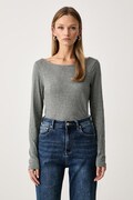 Marc O'Polo longsleeve damski bawełniany szary 5000009478