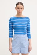 Tommy Hilfiger tričko s dlhým rukávom dámske bavlnené modré WW0WW40589