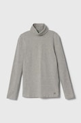 United Colors of Benetton longsleeve dziecięcy kolor szary gładki