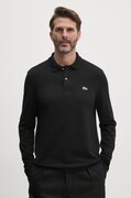 Lacoste longsleeve bawełniany L1312 031 kolor czarny gładki L1312.031-031