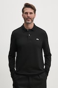 Lacoste longsleeve bawełniany L1312 031 kolor czarny gładki L1312.031-031