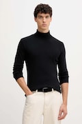 Marc O'Polo longsleeve din bumbac culoarea albastru marin, neted