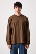 Levi's longsleeve męski bawełniany z elastanem LS WORKWEAR brązowy 0089C