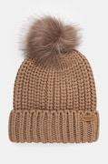 Barbour caciula culoarea bej, din tricot gros, LHA0336