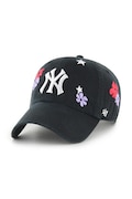 Бавовняна бейсболка 47 brand MLB New York Yankees колір чорний з аплікацією B-FLRAC17GWS-BKA