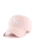 47 brand czapka z daszkiem bawełniana MLB New York Yankees kolor różowy B-RGW17GWSNL-PK