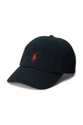 Бавовняна бейсболка Polo Ralph Lauren колір чорний з аплікацією