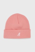 Kangol czapka kolor różowy z grubej dzianiny