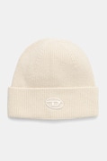 Вовняна шапка Diesel K-CODER-FULLY B колір бежевий з тонкого трикотажу вовна A04092.0DAOB