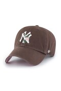 Βαμβακερό καπέλο του μπέιζμπολ 47 brand MLB New York Yankees χρώμα: καφέ, B-THRNC17GWS-BW