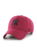 47 brand czapka z daszkiem z dodatkiem wełny MLB New York Yankees kolor czerwony B-MVPSP17WBP-CAH