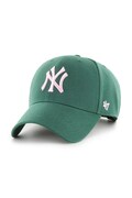 47 brand czapka z daszkiem z dodatkiem wełny MLB New York Yankees kolor zielony B-MVPSP17WBP-DGE
