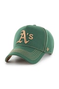 Bavlnená šiltovka 47 brand MLB Athletics Contrast Stitch zelená farba, B-CONDT18GWS-DG