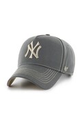 Bavlnená šiltovka 47 brand MLB New York Yankees šedá farba, B-CONDT17GWS-CC