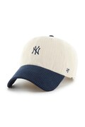 47 brand czapka z daszkiem sztruksowa MLB New York Yankees kolor beżowy B-TCBRT17EWS-NTA