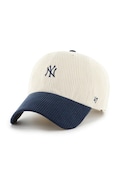 47 brand czapka z daszkiem sztruksowa MLB New York Yankees kolor beżowy B-TCBRT17EWS-NTA
