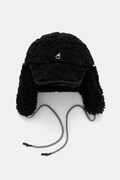 Kangol czapka FAUX SHEARLING UTILITY FLAP kolor czarny K5356.BK001